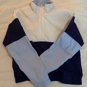 Forever 21 White and Light Blue Jacket